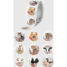 Animal & Floral Pattern Stickers - 500's Roll